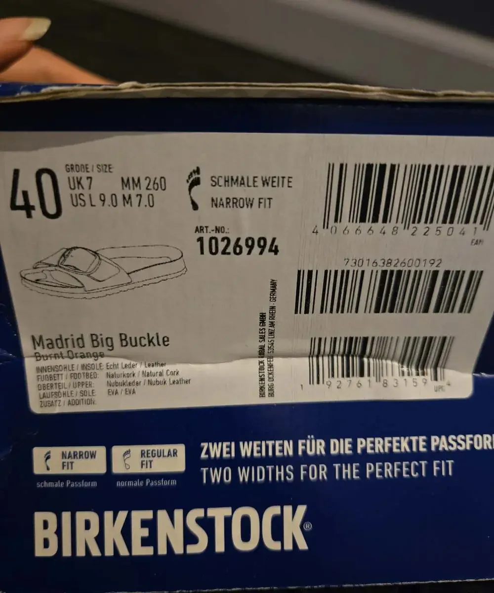 New Birkenstock Madrid big buckleburnt orange size 40